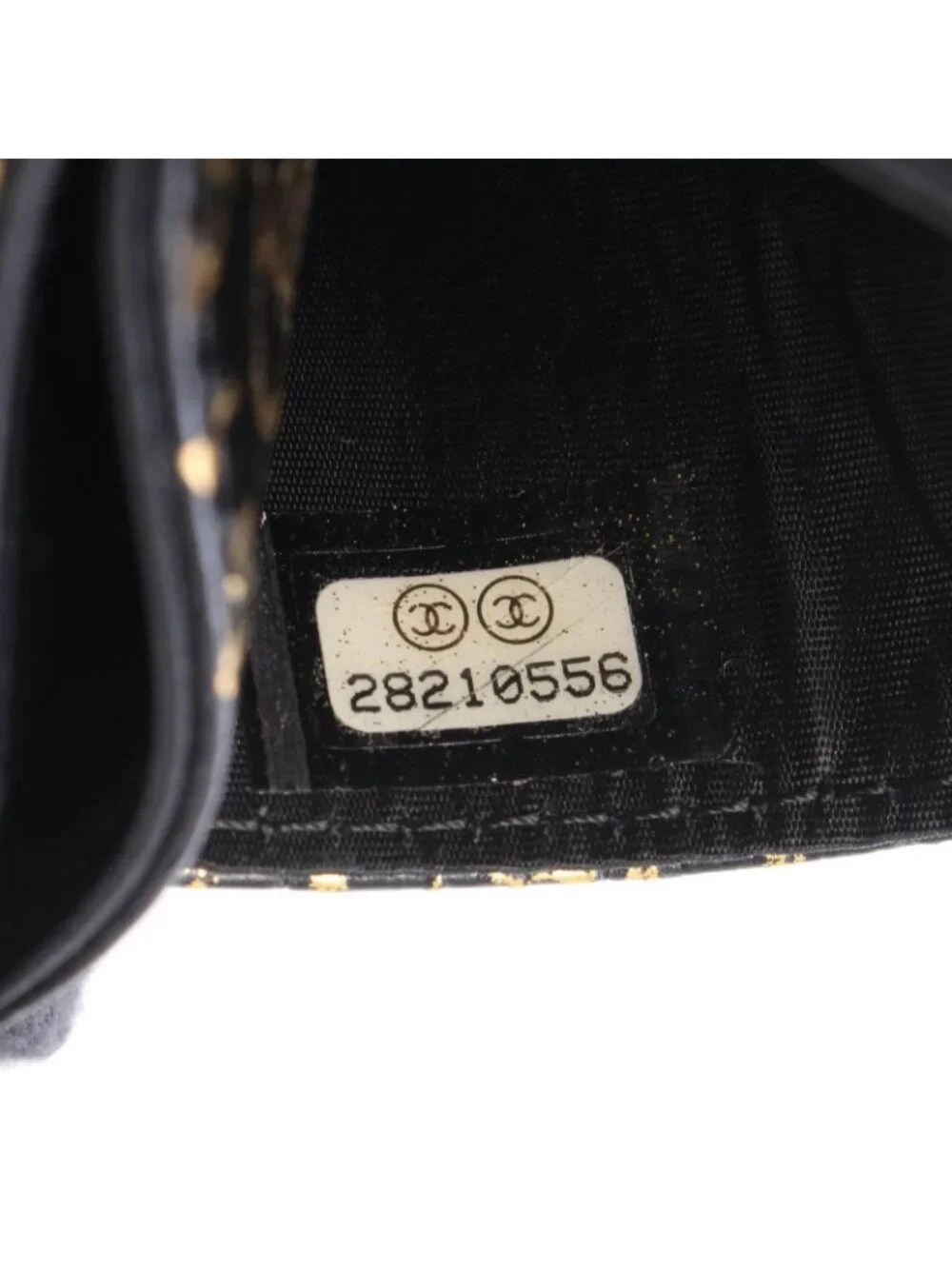 Chanel Card Case 2.55 Graffiti Black Leather